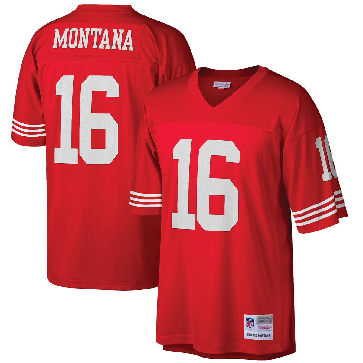 San Francisco 49ers Joe Montana Mitchell & Ness Scarlet Big & Tall 1990 Retired Player Replica Jersey