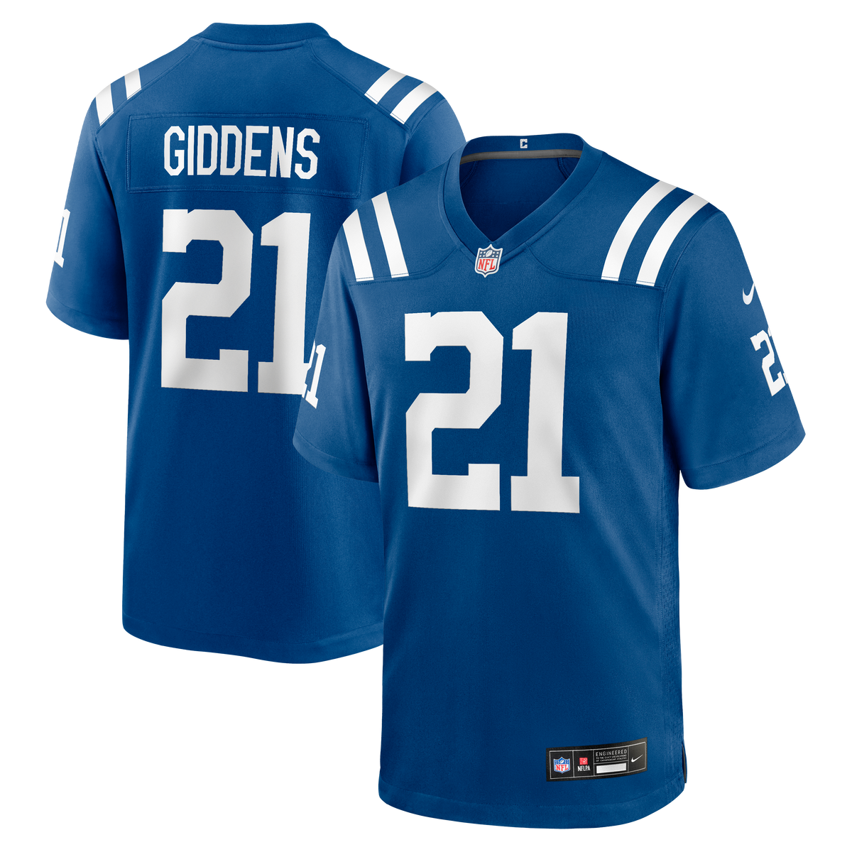 Indianapolis Colts DJ Giddens Nike Royal Team Game Jersey