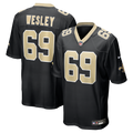 New Orleans Saints Barry Wesley Nike Black Team Game Jersey