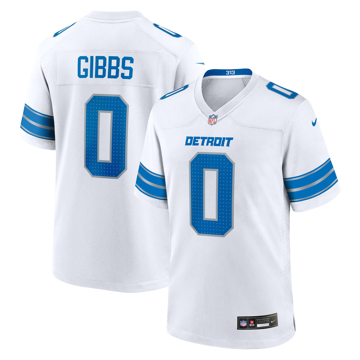 Detroit Lions Jahmyr Gibbs Nike Black 2nd Alternate Game Player Jersey