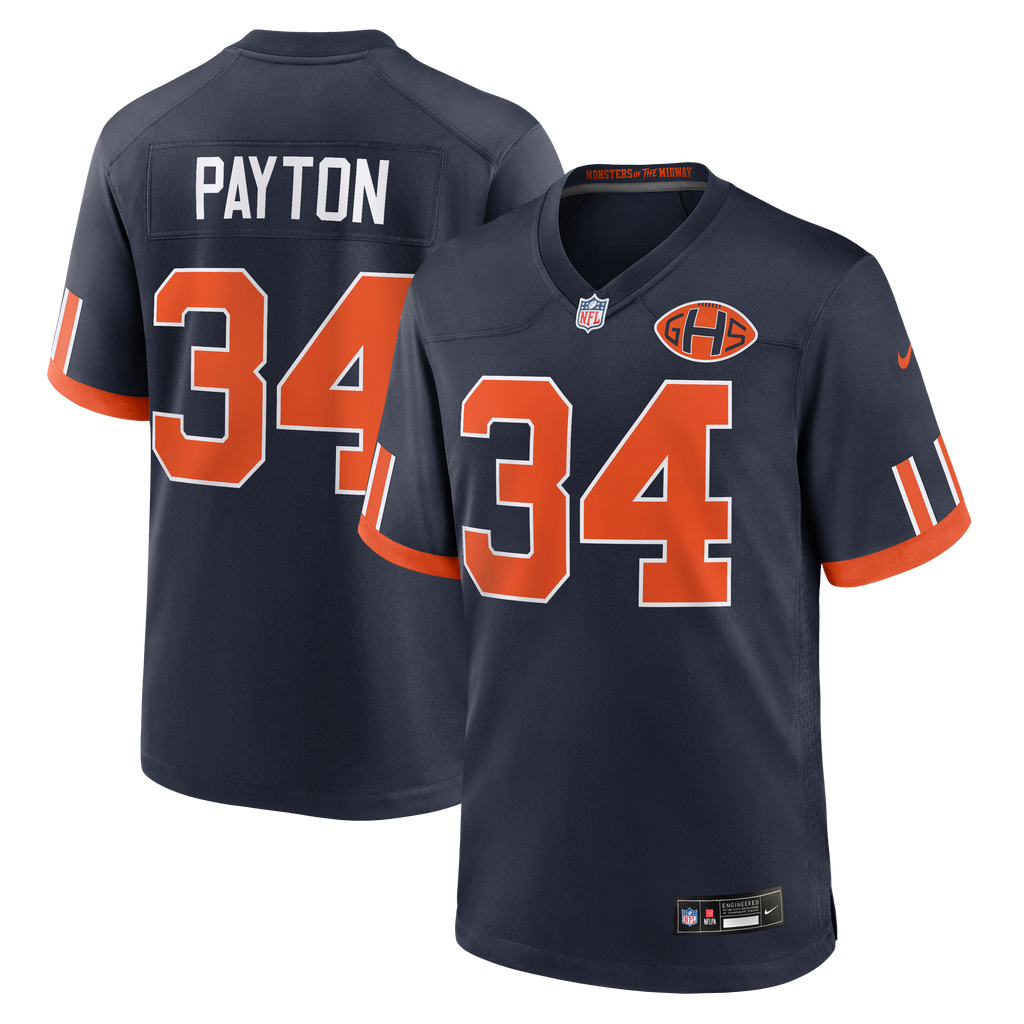 Chicago Bears Walter Payton Nike Navy 2026 Rivalries Collection Game Jersey