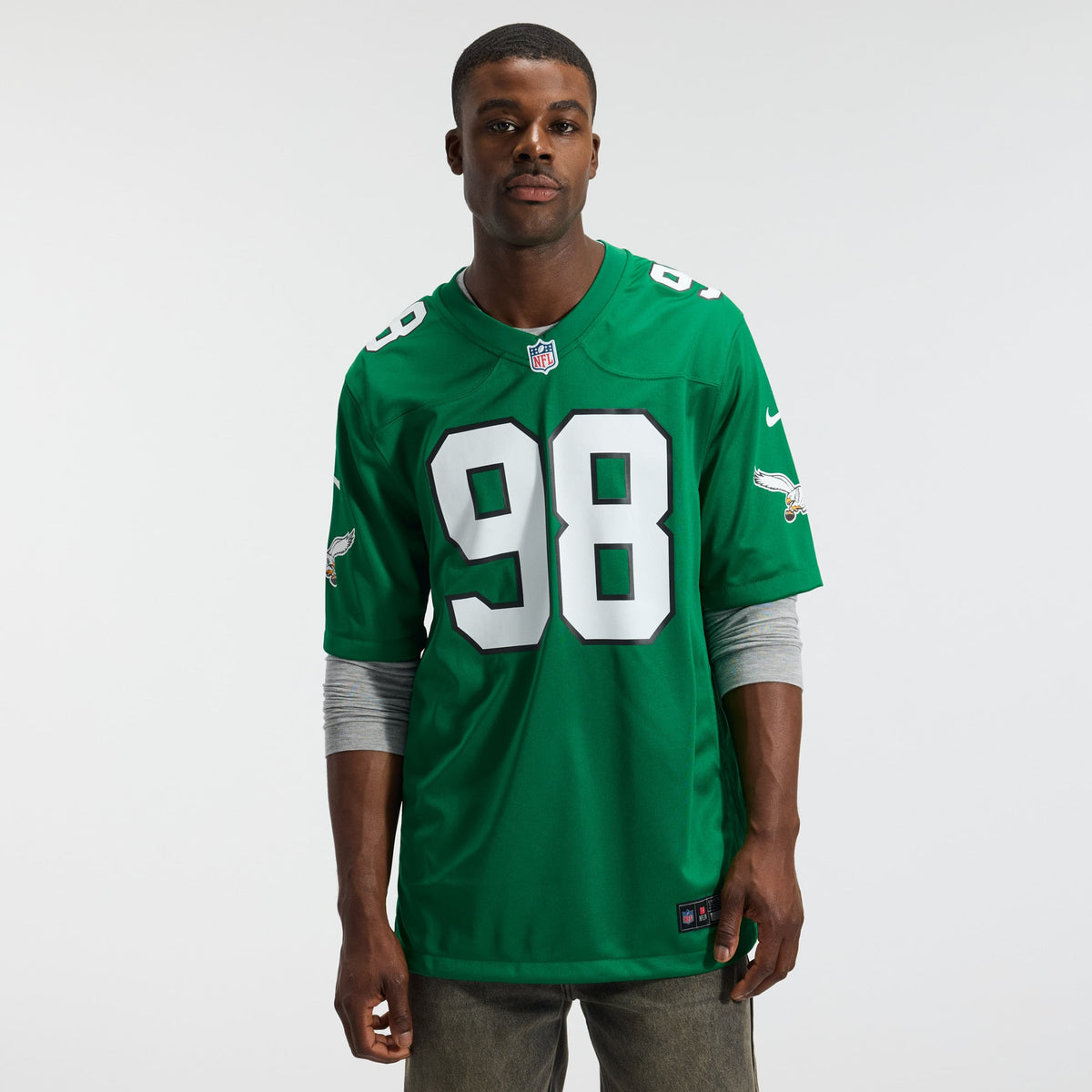 Philadelphia Eagles Jalen Carter Nike White Game Jersey