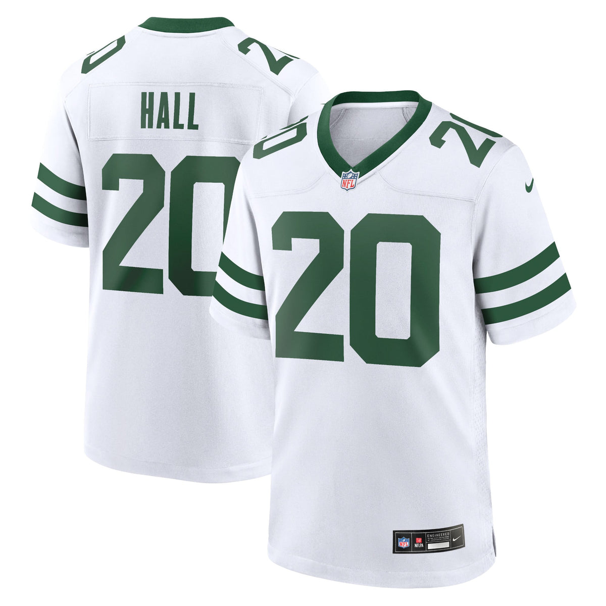 New York Jets Breece Hall Nike Legacy Black Alternate Game Jersey