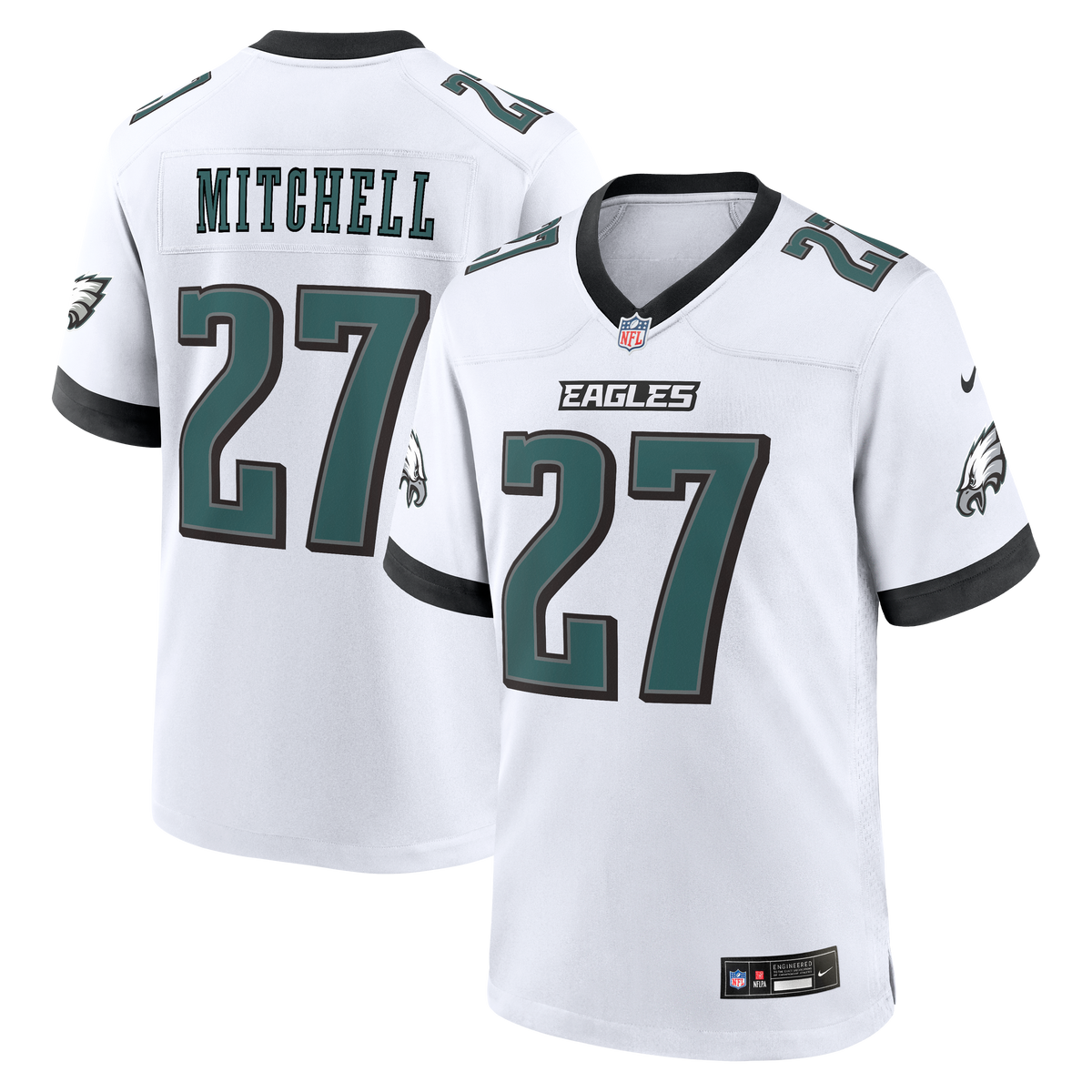Philadelphia Eagles Quinyon Mitchell Nike Black Alternate Game Jersey