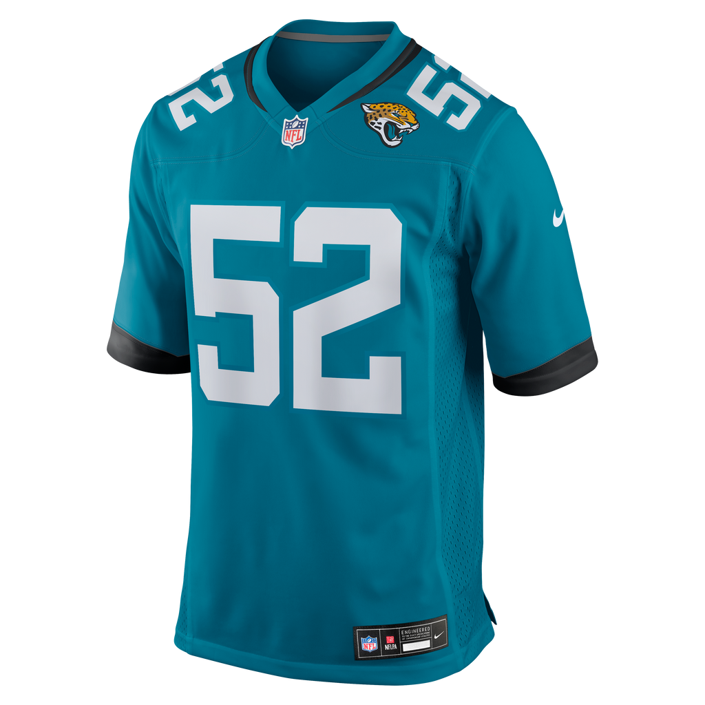 Jacksonville Jaguars DaVon Hamilton Nike Teal Game Jersey