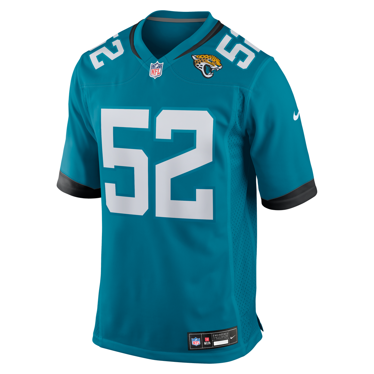 Jacksonville Jaguars DaVon Hamilton Nike Teal Game Jersey
