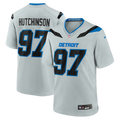Detroit Lions Aidan Hutchinson Nike Silver 2026 Rivalries Collection Game Jersey