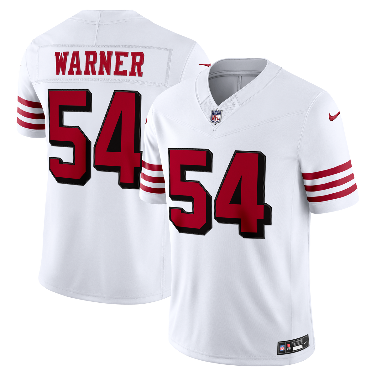 San Francisco 49ers Fred Warner Nike White Alternate Vapor F.U.S.E. Stitched Limited Jersey
