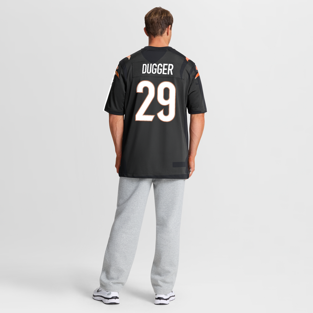 Cincinnati Bengals Kyle Dugger Nike Black Team Game Jersey