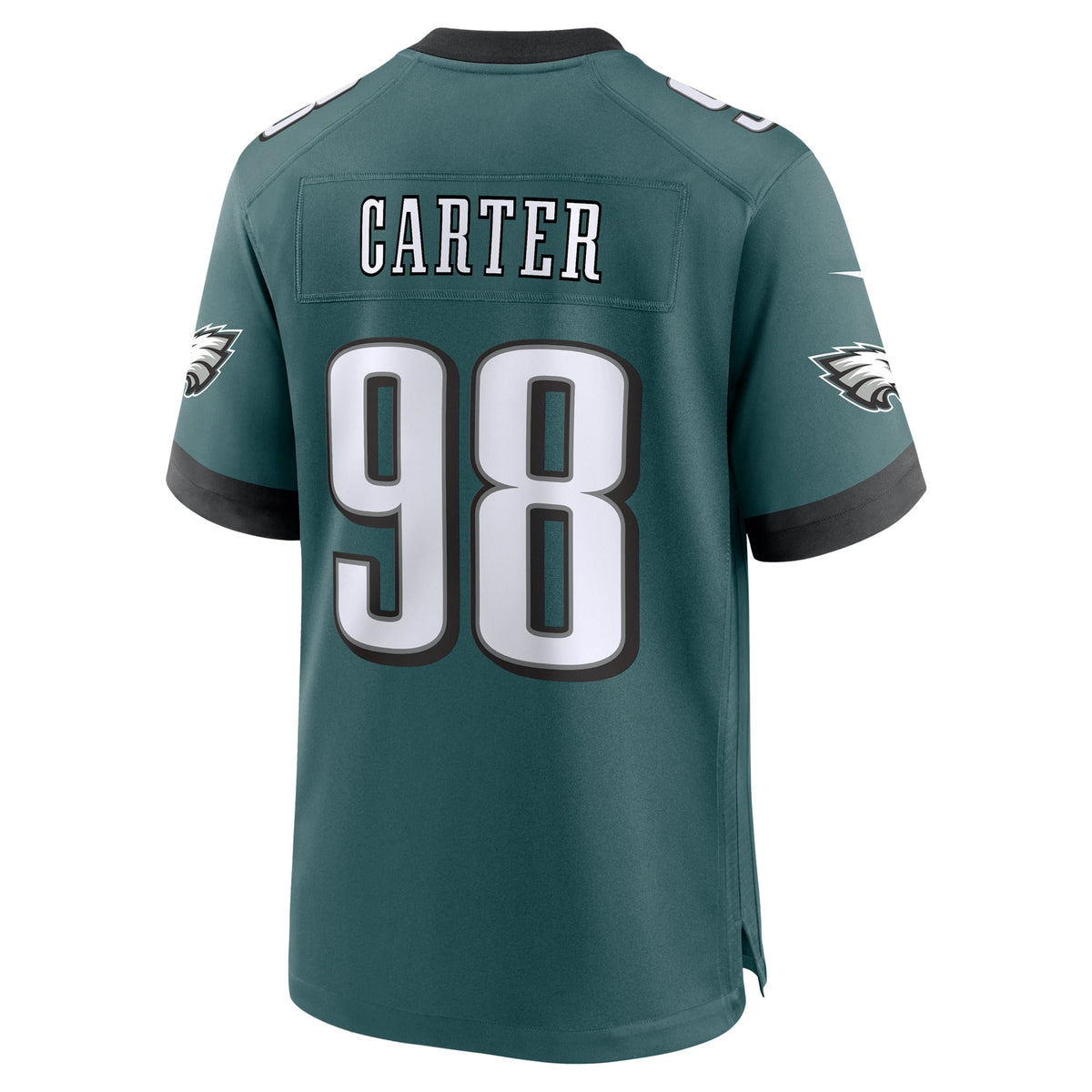 Philadelphia Eagles Jalen Carter Nike Midnight Green Team Game Jersey