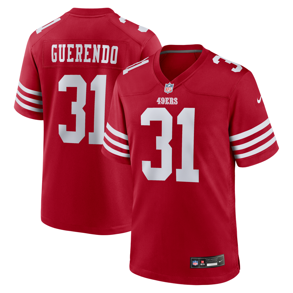 San Francisco 49ers Isaac Guerendo Nike Scarlet Game Jersey