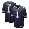 Dallas Cowboys Number 1 Groom Nike Navy Game Jersey