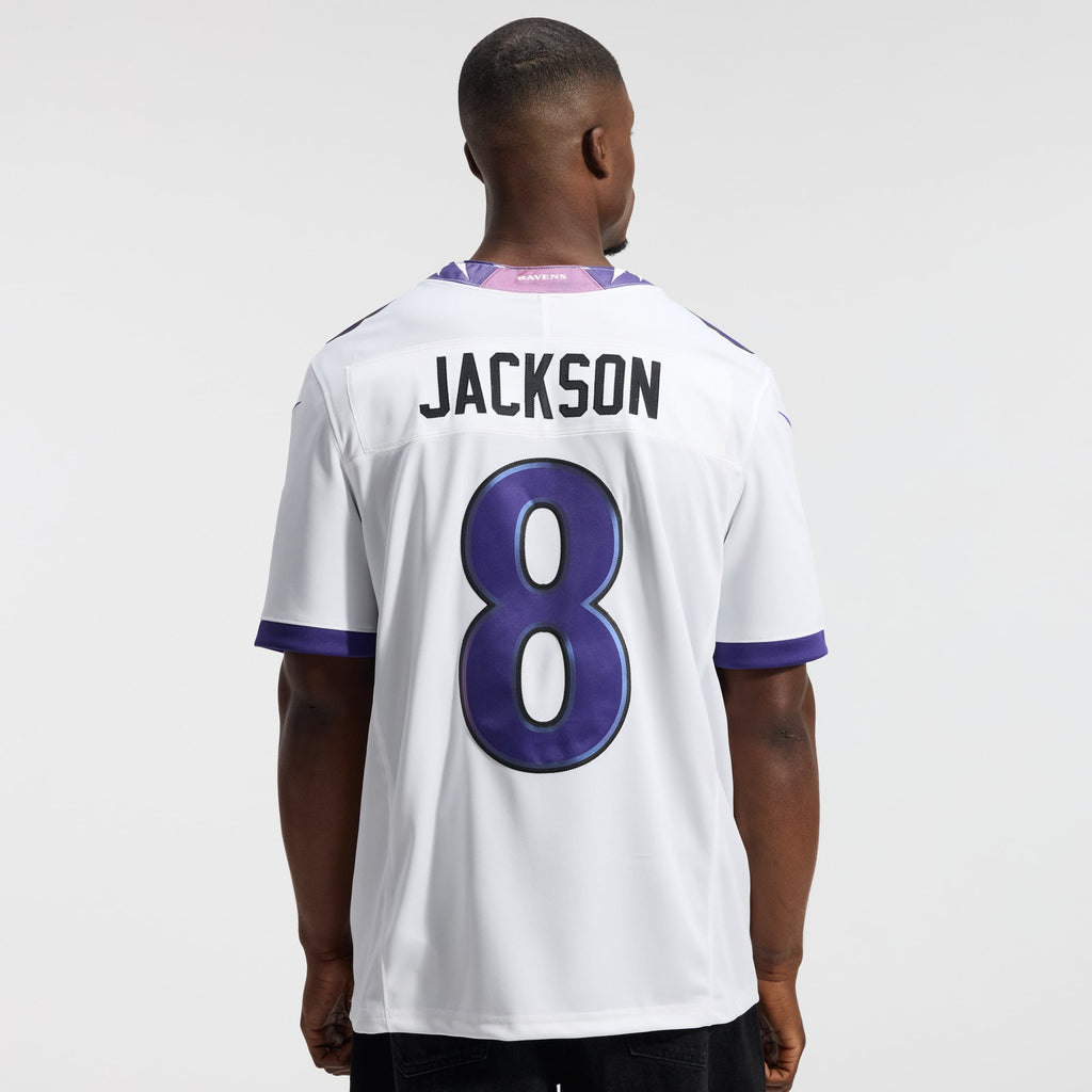 Baltimore Ravens Lamar Jackson Nike White Vapor F.U.S.E. Stitched Limited Jersey