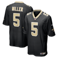 New Orleans Saints Kendre Miller Nike Black Team Game Jersey