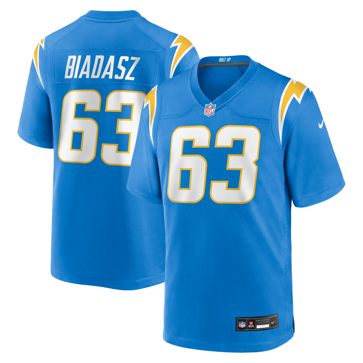 Los Angeles Chargers Tyler Biadasz Nike Powder Blue Team Game Jersey