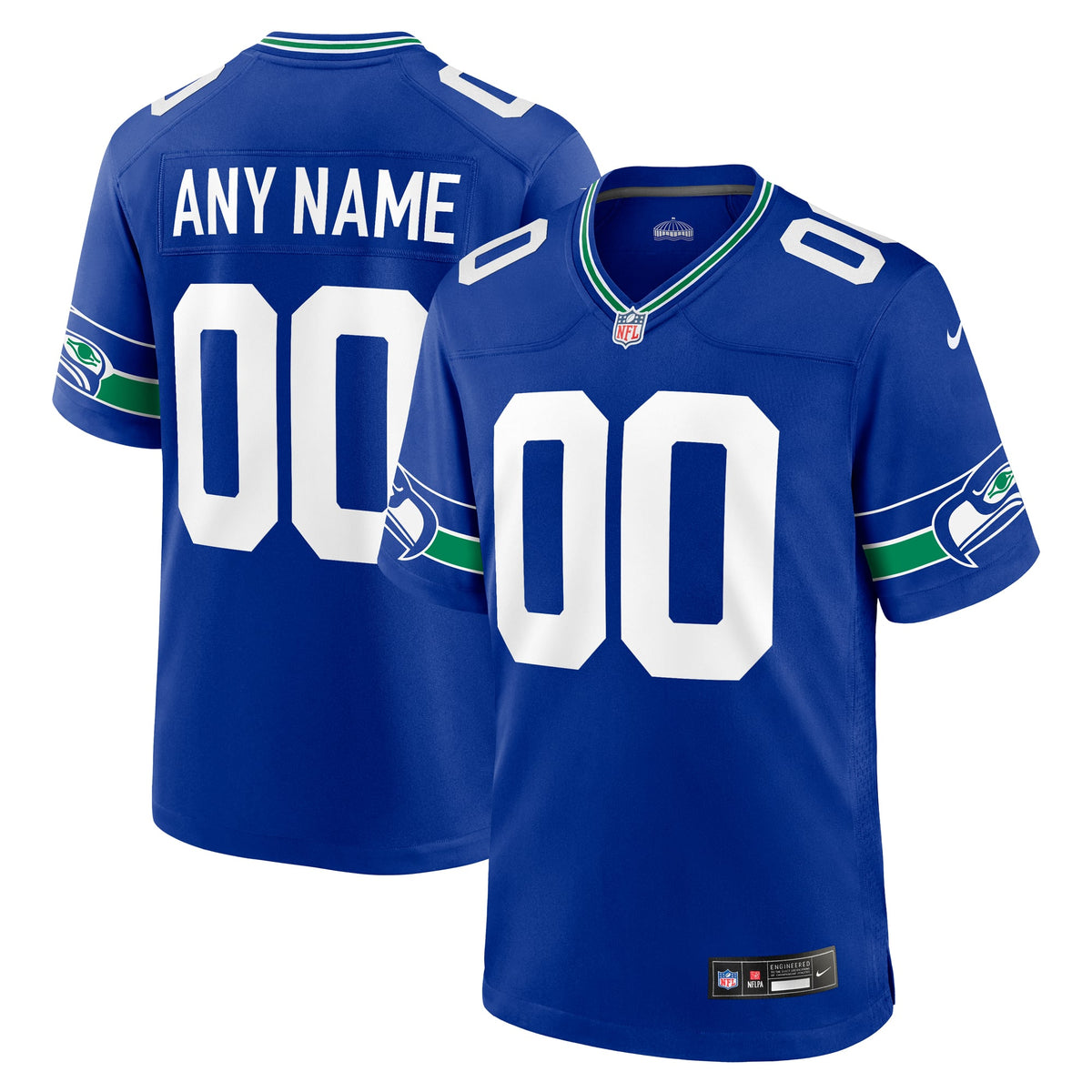 Seattle Seahawks Nike White Custom Game Jersey