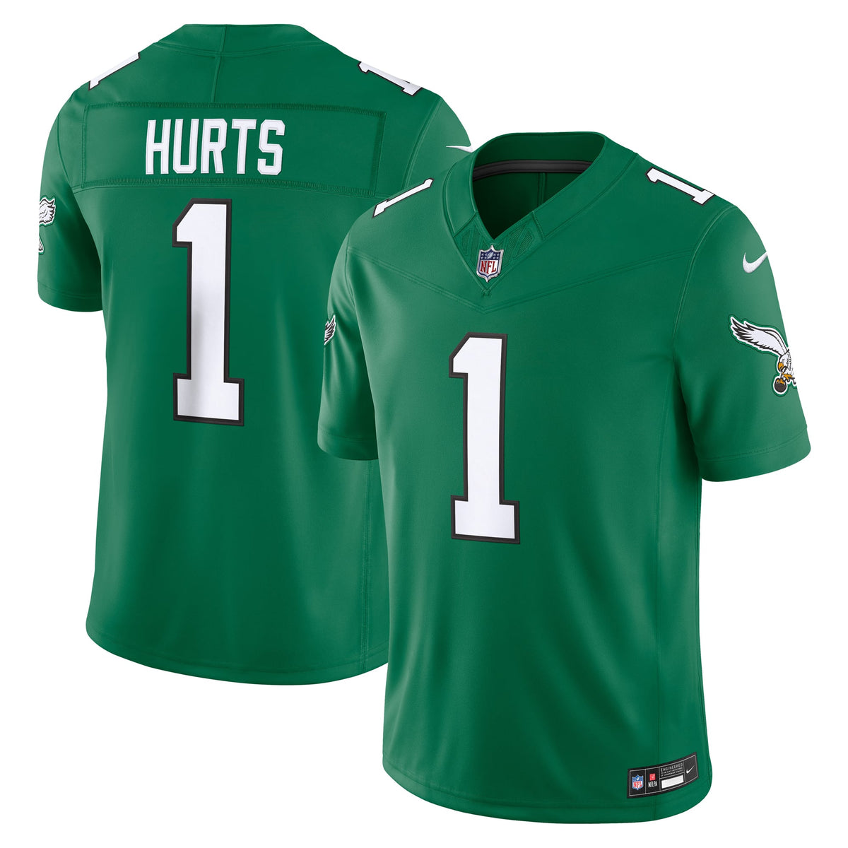 Philadelphia Eagles Jalen Hurts Nike Kelly Green Alternate Vapor F.U.S.E. Stitched Limited Jersey