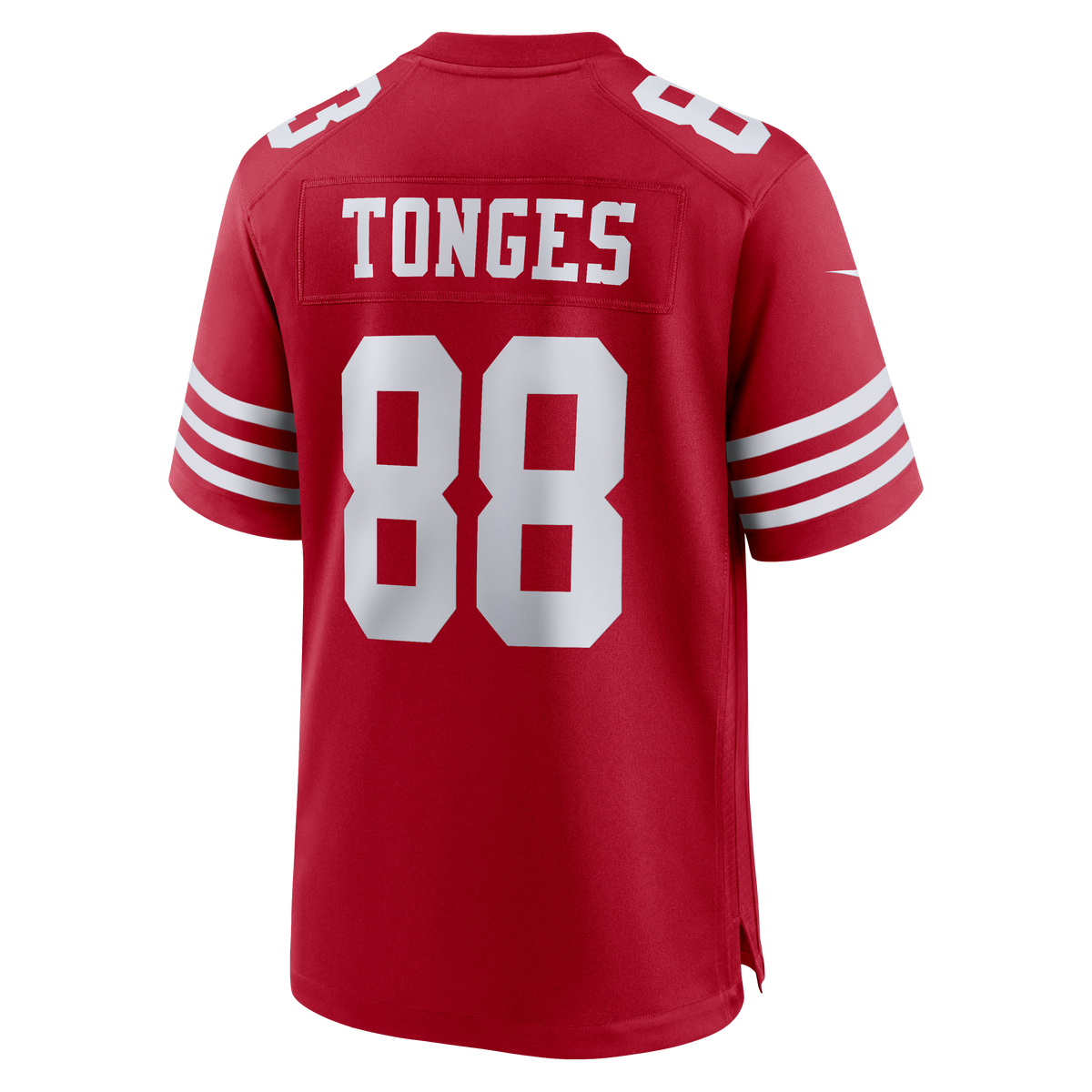 San Francisco 49ers Jake Tonges Nike Scarlet Team Game Jersey