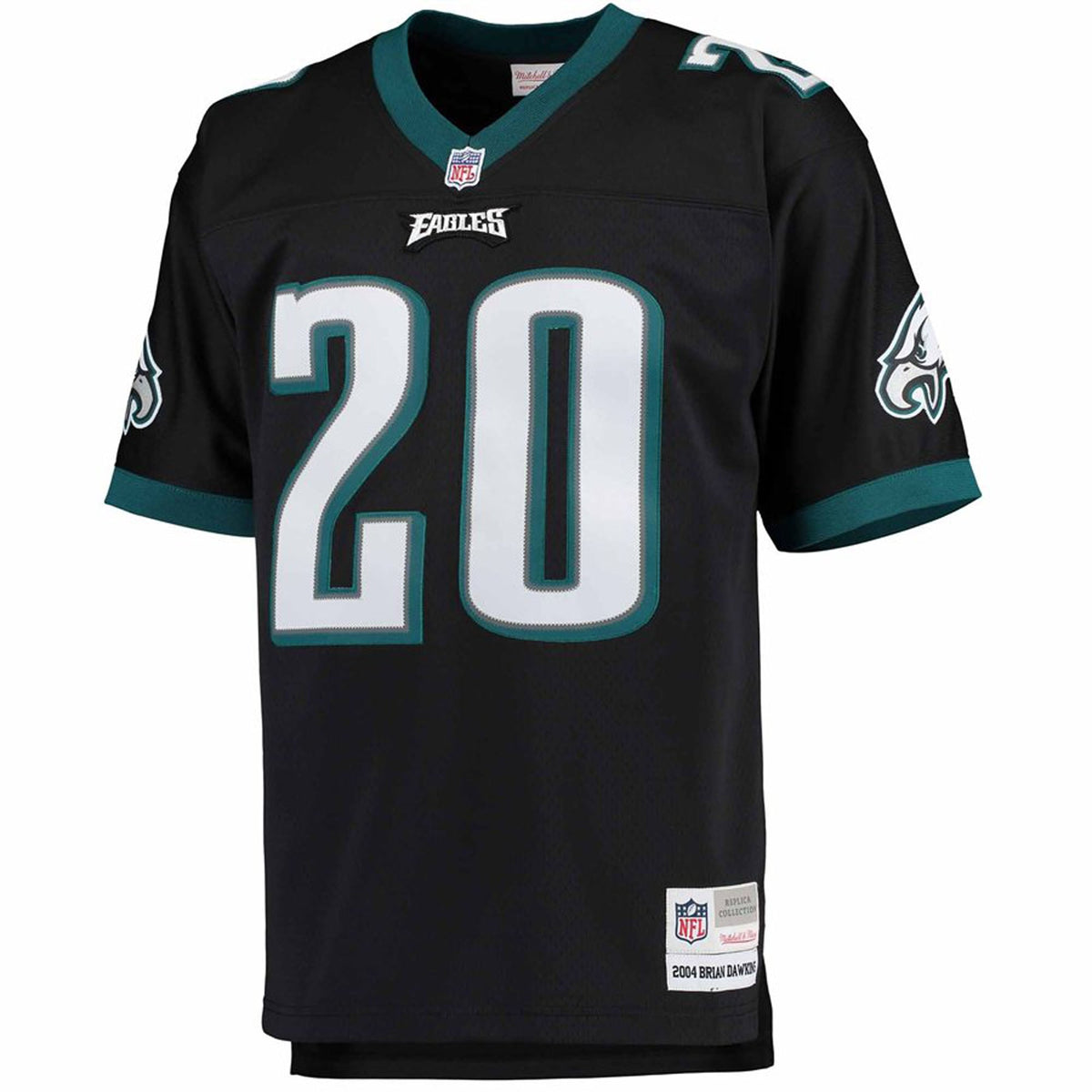 Philadelphia Eagles Brian Dawkins Mitchell & Ness Black Big & Tall 2004 Retired Player Replica Jersey