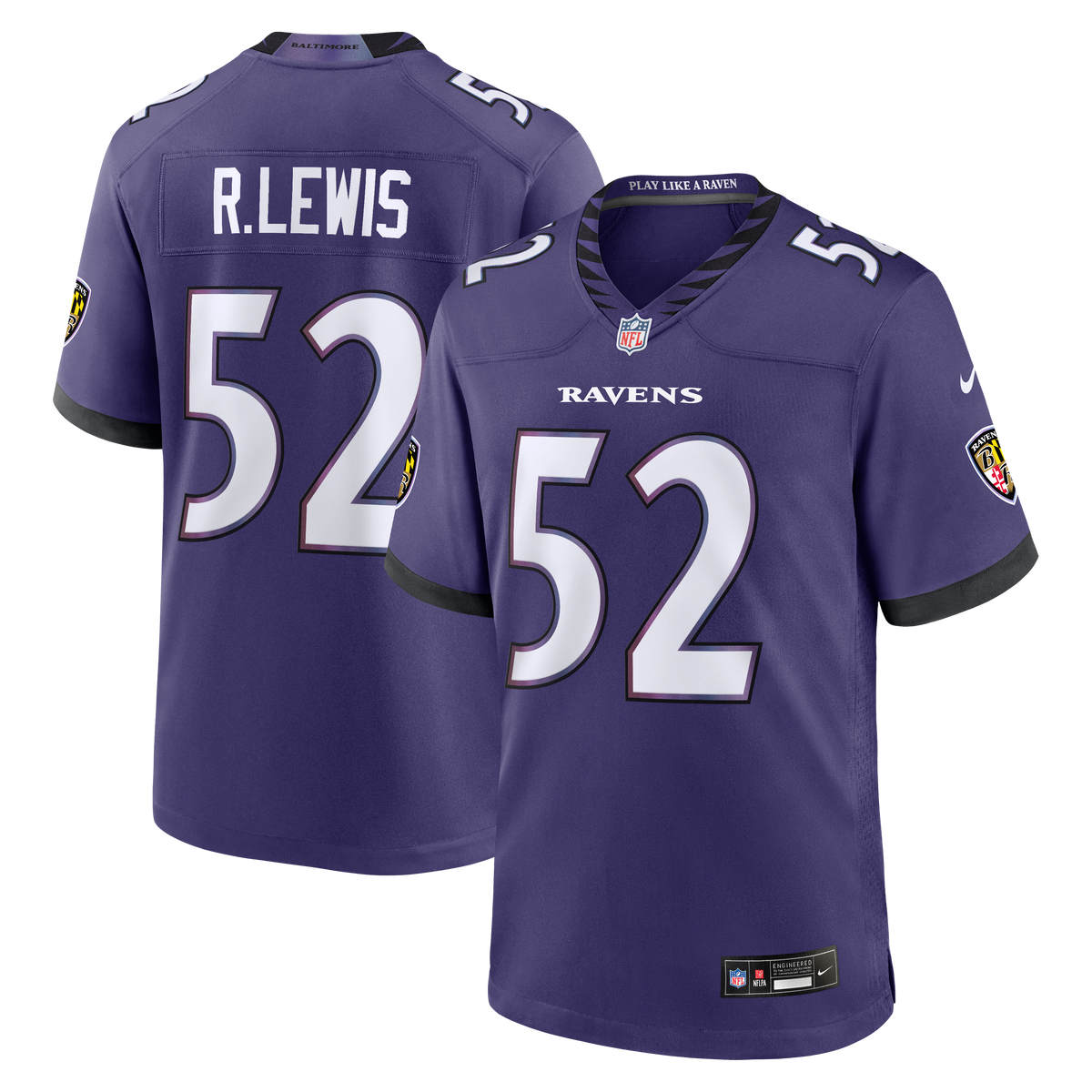Baltimore Ravens Ray Lewis Nike Purple Team Retired Player Game Jersey