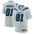 Detroit Lions Calvin Johnson Nike Silver 2026 Rivalries Collection Game Jersey