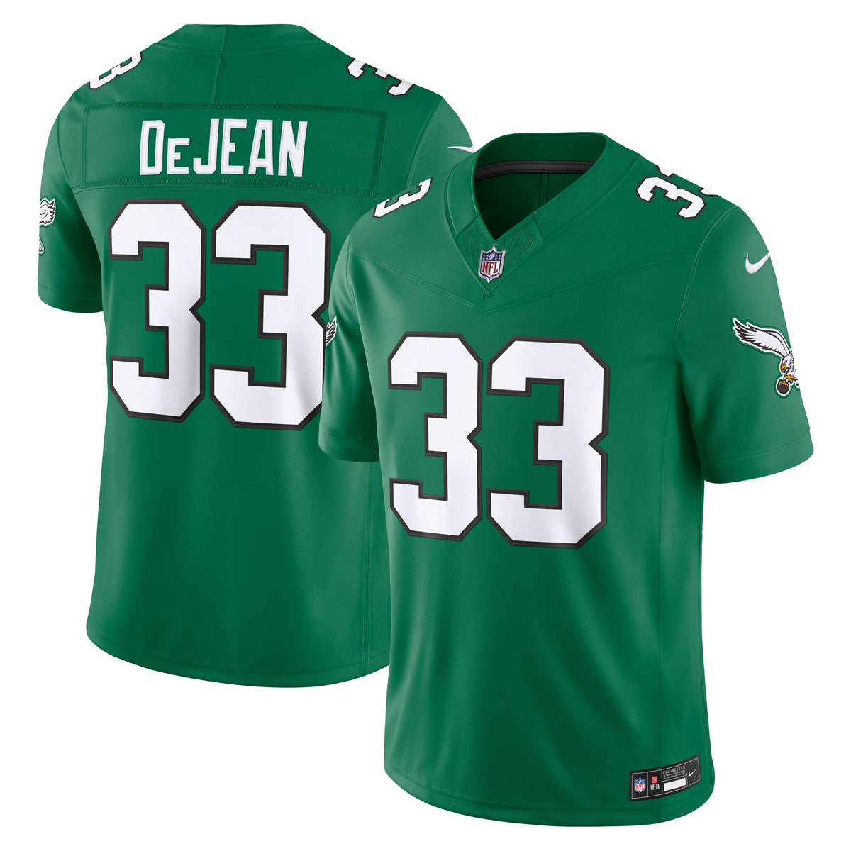 Philadelphia Eagles Cooper DeJean Nike Midnight Green Team Vapor F.U.S.E. Stitched Limited Jersey