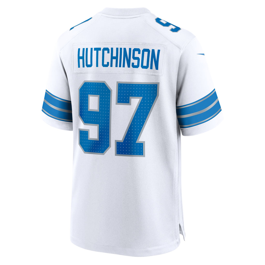 Detroit Lions Aidan Hutchinson Nike Blue Game Jersey